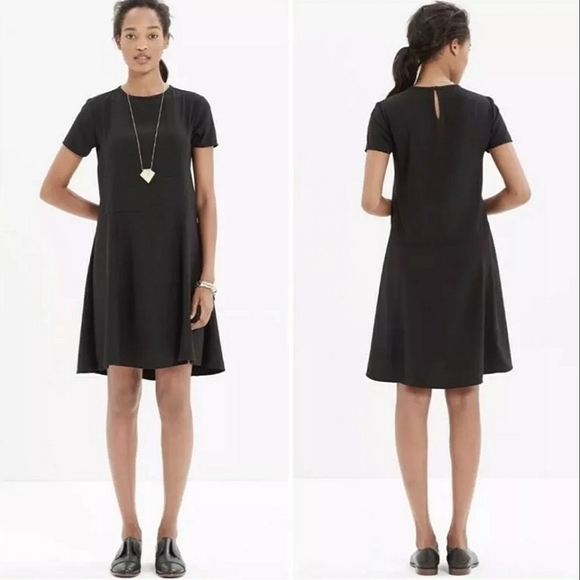 Madewell Womens Size 6 Tribune Dress Crepe Keyhole - Picture 1 of 4